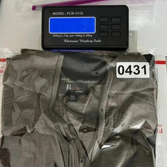 JR Collection NEW 100% Extra Fine Merino Wool Mens XL 1/4 Zip Ombre Sweater - Picture 16 of 16